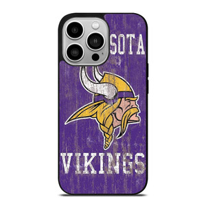 MINNESOTA VIKINGS WOODEN LOGO  iPhone 14 Pro Case Cover MINNESOTA VIKINGS WOODEN LOGO  iPhone 14 Pro Case Cover
