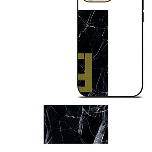 FENDY EMBLEM BLACK MARBLE iPhone 14 Pro Max Case Cover