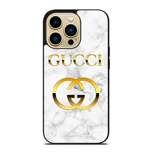 GUCCI GOLD MARBLE EMBLEM iPhone 14 Pro Max Case Cover