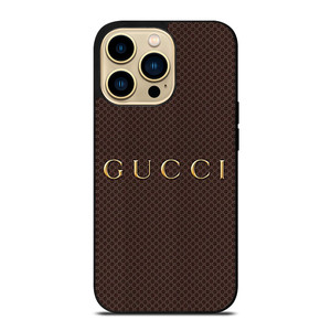 GUCCI LOGO BROWN PATTERN iPhone 14 Pro Max Case Cover GUCCI LOGO BROWN PATTERN iPhone 14 Pro Max Case Cover