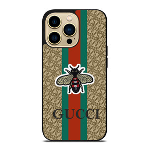 GUCCI LOGO PATTERN BEE iPhone 14 Pro Max Case Cover