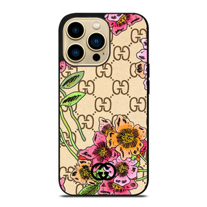 GUCCI LOGO PATTERN FLOWER ICON iPhone 14 Pro Max Case Cover