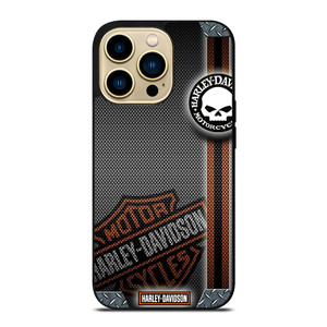HARLEY DAVIDSON LOGO METAL TEXTURE iPhone 14 Pro Max Case Cover HARLEY DAVIDSON LOGO METAL TEXTURE iPhone 14 Pro Max Case Cover