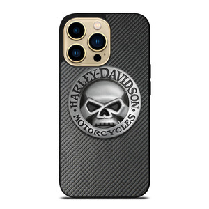 HARLEY DAVIDSON MOTORCYCLES SKULL LOGO CARBON iPhone 14 Pro Max Case Cover HARLEY DAVIDSON MOTORCYCLES SKULL LOGO CARBON iPhone 14 Pro Max Case Cover