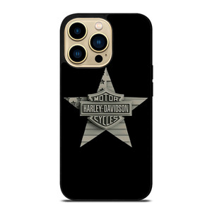HARLEY DAVIDSON WOODEN STAR LOGO iPhone 14 Pro Max Case Cover