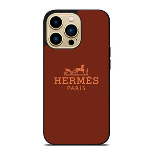 HERMES PARIS LOGO BROWN iPhone 14 Pro Max Case Cover HERMES PARIS LOGO BROWN iPhone 14 Pro Max Case Cover