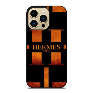 HERMES PARIS LOGO ORANGE LEATHER iPhone 14 Pro Max Case Cover HERMES PARIS LOGO ORANGE LEATHER iPhone 14 Pro Max Case Cover