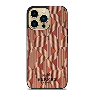 HERMES PARIS PATTERN BROWN iPhone 14 Pro Max Case Cover