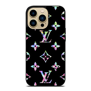LOUIS VUITTON LOGO LV BLACK RAINBOW iPhone 14 Pro Max Case Cover