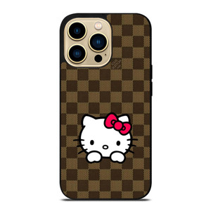 LOUIS VUITTON LOGO LV PATTERN HELLO KITTY iPhone 14 Pro Max Case Cover LOUIS VUITTON LOGO LV PATTERN HELLO KITTY iPhone 14 Pro Max Case Cover