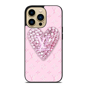 LOUIS VUITTON LOGO PINK HEART DIAMOND iPhone 14 Pro Max Case Cover LOUIS VUITTON LOGO PINK HEART DIAMOND iPhone 14 Pro Max Case Cover