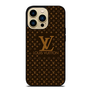 LOUIS VUITTON LV LOGO BROWN iPhone 14 Pro Max Case Cover