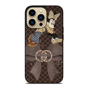 MICKEY MINNIE MOUSE DISNEY MOUSE GUCCI LOGO RIBBON iPhone 14 Pro Max Case Cover