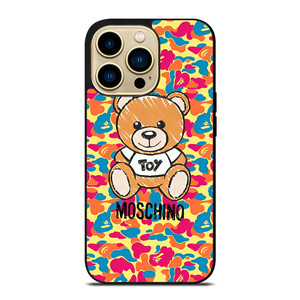 MOSCHINO X BAPE CAMO iPhone 14 Pro Max Case Cover MOSCHINO X BAPE CAMO iPhone 14 Pro Max Case Cover