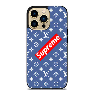NEW SUPREME LOUIS VUITTON BLUE iPhone 14 Pro Max Case Cover NEW SUPREME LOUIS VUITTON BLUE iPhone 14 Pro Max Case Cover