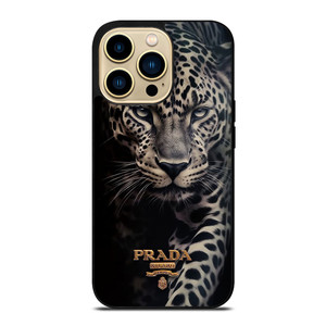PRADA MILANO LOGO LEOPARD iPhone 14 Pro Max Case Cover PRADA MILANO LOGO LEOPARD iPhone 14 Pro Max Case Cover