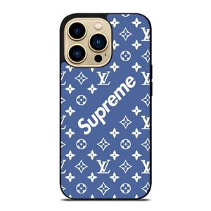 SUPREME LOUIS VUITTON BLUE iPhone 14 Pro Max Case Cover SUPREME LOUIS VUITTON BLUE iPhone 14 Pro Max Case Cover