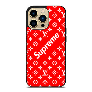 SUPREME LOUIS VUITTON RED iPhone 14 Pro Max Case Cover