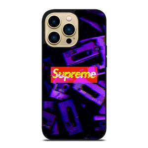 SUPREME PURPLE CASSETTE GLITCH iPhone 14 Pro Max Case Cover SUPREME PURPLE CASSETTE GLITCH iPhone 14 Pro Max Case Cover