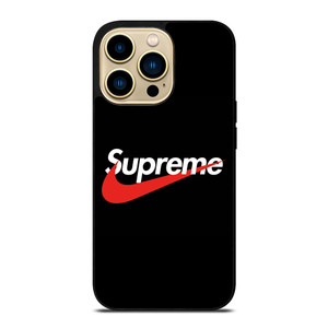 SUPREME X NIKE BLACK LOGO iPhone 14 Pro Max Case Cover