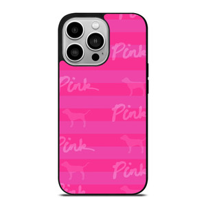 PINK NATION LUXE DOG STRIPE iPhone 14 Pro Case Cover PINK NATION LUXE DOG STRIPE iPhone 14 Pro Case Cover