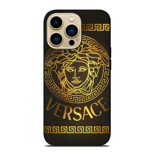 VERSACE GOLD LOGO ORNAMENT iPhone 14 Pro Max Case Cover VERSACE GOLD LOGO ORNAMENT iPhone 14 Pro Max Case Cover