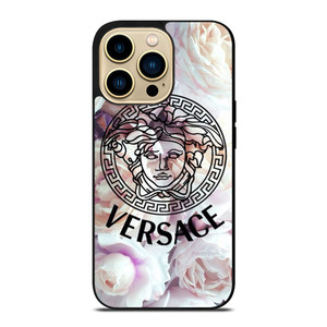 VERSACE LOGO ICON WHITE ROSE iPhone 14 Pro Max Case Cover