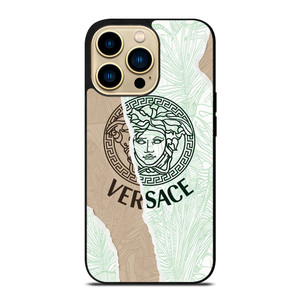 VERSACE LOGO PALM LEAVES iPhone 14 Pro Max Case Cover VERSACE LOGO PALM LEAVES iPhone 14 Pro Max Case Cover
