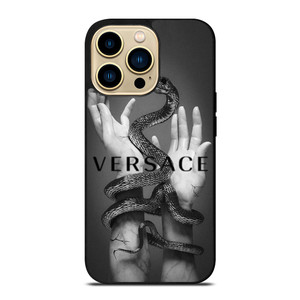 VERSACE LOGO SNAKE AND HANDS iPhone 14 Pro Max Case Cover VERSACE LOGO SNAKE AND HANDS iPhone 14 Pro Max Case Cover