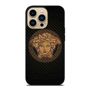 VERSACE WOOD AND CARBON LOGO iPhone 14 Pro Max Case Cover VERSACE WOOD AND CARBON LOGO iPhone 14 Pro Max Case Cover