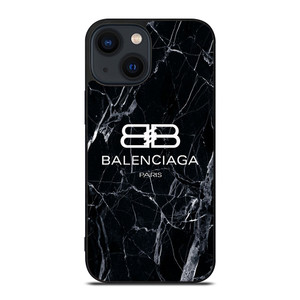 BALENCIAGA LOGO MARBLE BLACK iPhone 14 Plus Case Cover BALENCIAGA LOGO MARBLE BLACK iPhone 14 Plus Case Cover