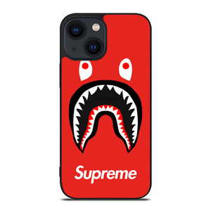 BAPE SHARK SUPREME RED iPhone 14 Plus Case Cover BAPE SHARK SUPREME RED iPhone 14 Plus Case Cover