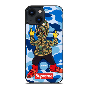 BATHING APE SUPREME SHARK CAMO iPhone 14 Plus Case Cover BATHING APE SUPREME SHARK CAMO iPhone 14 Plus Case Cover