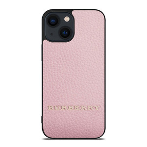 BURBERRY LOGO ON PINK LEATHER iPhone 14 Plus Case Cover BURBERRY LOGO ON PINK LEATHER iPhone 14 Plus Case Cover