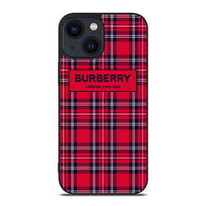 BURBERRY LONDON ENGLAND RED PATTERN iPhone 14 Plus Case Cover
