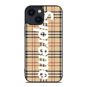 BURBERRY X SUPREME 2 iPhone 14 Plus Case Cover