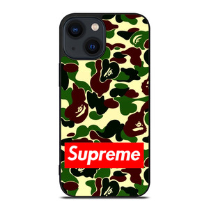 CAMO BAPE SUPREME iPhone 14 Plus Case Cover CAMO BAPE SUPREME iPhone 14 Plus Case Cover