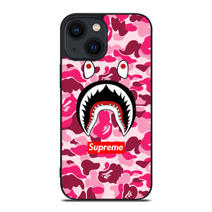 CAMO BATHING APE SUPREME PINK iPhone 14 Plus Case Cover CAMO BATHING APE SUPREME PINK iPhone 14 Plus Case Cover