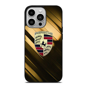 PORSCHE GOLD LOGO iPhone 14 Pro Case Cover PORSCHE GOLD LOGO iPhone 14 Pro Case Cover
