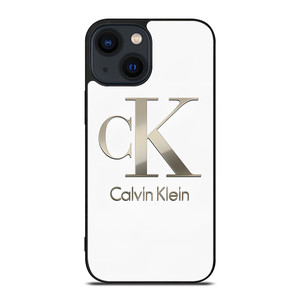 CLAVIN KLEIN CK LOGO SILVER iPhone 14 Plus Case Cover CLAVIN KLEIN CK LOGO SILVER iPhone 14 Plus Case Cover