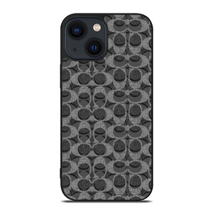 COACH BLACK GREY PATTERN LOGO iPhone 14 Plus Case Cover COACH BLACK GREY PATTERN LOGO iPhone 14 Plus Case Cover
