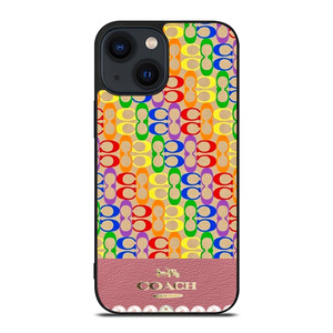 COACH NEW YORK ICON PINK LOGO iPhone 14 Plus Case Cover COACH NEW YORK ICON PINK LOGO iPhone 14 Plus Case Cover