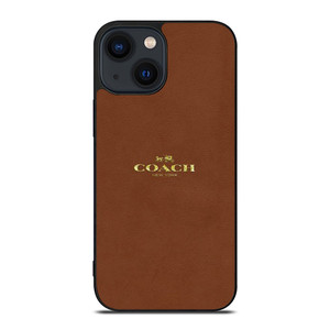 COACH NEW YORK LOGO ICON BROWN iPhone 14 Plus Case Cover COACH NEW YORK LOGO ICON BROWN iPhone 14 Plus Case Cover