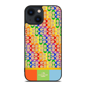 COACH NEWYORK COLORFUL ICON PATTERN iPhone 14 Plus Case Cover