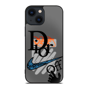 DIOR OFF WHITE SUPREME LOGO iPhone 14 Plus Case Cover