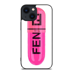 FENDI LOGO 100 MG PINK DRUG ICON iPhone 14 Plus Case Cover