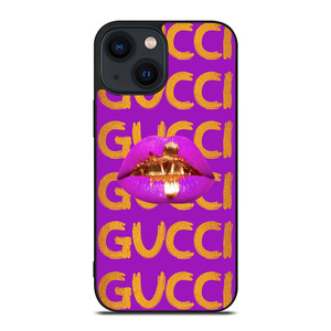 GUCCI GOLDEN PINK LIP iPhone 14 Plus Case Cover GUCCI GOLDEN PINK LIP iPhone 14 Plus Case Cover