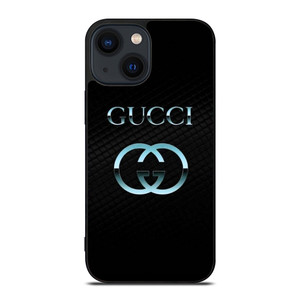 GUCCI LOGO BLUE ON BLACK EMBLEM iPhone 14 Plus Case Cover GUCCI LOGO BLUE ON BLACK EMBLEM iPhone 14 Plus Case Cover