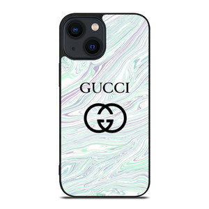 GUCCI LOGO EMBLEM ON BLUE LIQUID iPhone 14 Plus Case Cover GUCCI LOGO EMBLEM ON BLUE LIQUID iPhone 14 Plus Case Cover