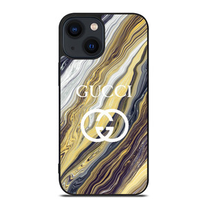 GUCCI LOGO EMBLEM ON GOLDEN MARBLE iPhone 14 Plus Case Cover GUCCI LOGO EMBLEM ON GOLDEN MARBLE iPhone 14 Plus Case Cover